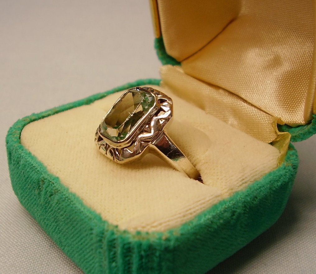 Sem preço de reserva - Anel Prata -  4.00ct. tw. Espinela - Arte Deco Trabalho 1920/25 #1.0