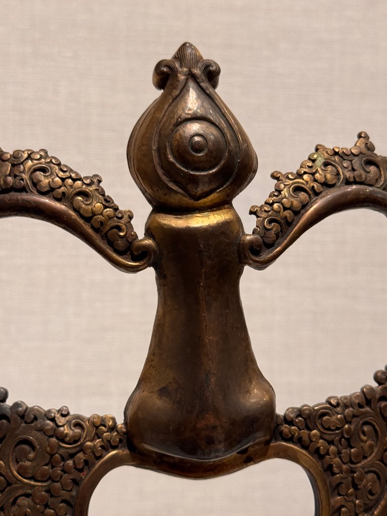 小雕像 - Buddhist Ritual Dance Mask - 銅綠青銅 - 中國 - 清朝（1644-1911） #1.0