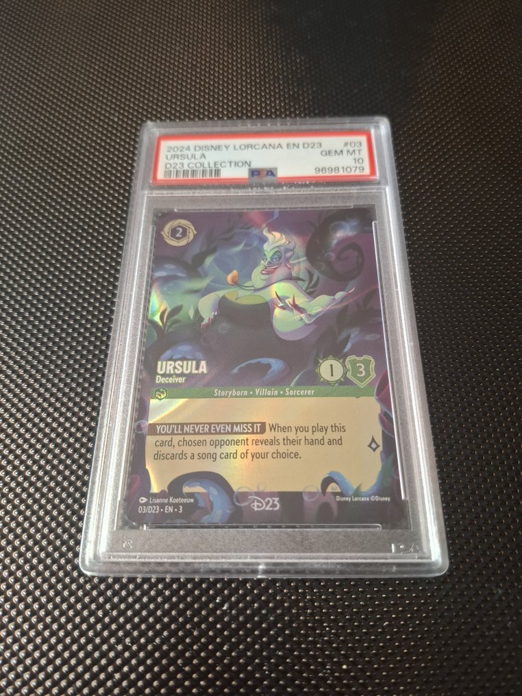 Ravensburger - 1 Graded card - Disney Lorcana - Ursula Deceiver 03/D23 - EN - 3 特典卡 - PSA 10 #1.0