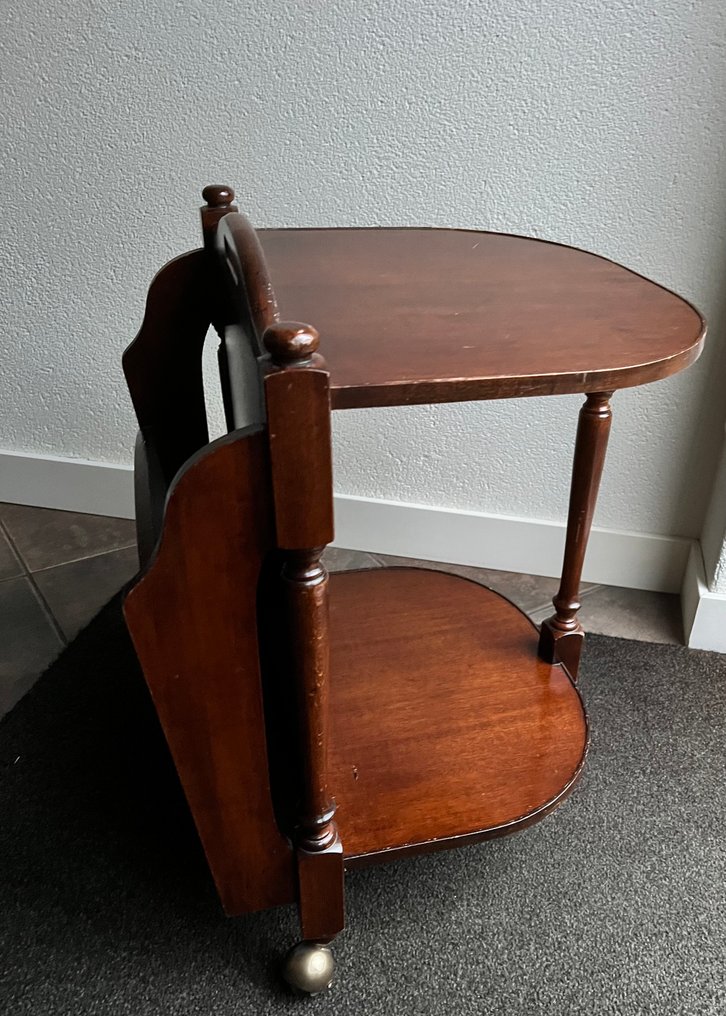 边桌 - 可移动的阅读/辅助桌，带有阅读架 - 木 - 茶几/边桌 #1.0