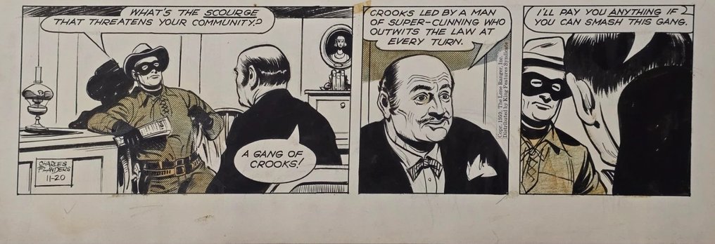 Flanders, Charles - 1 Original Strip - Lone Ranger #2.1