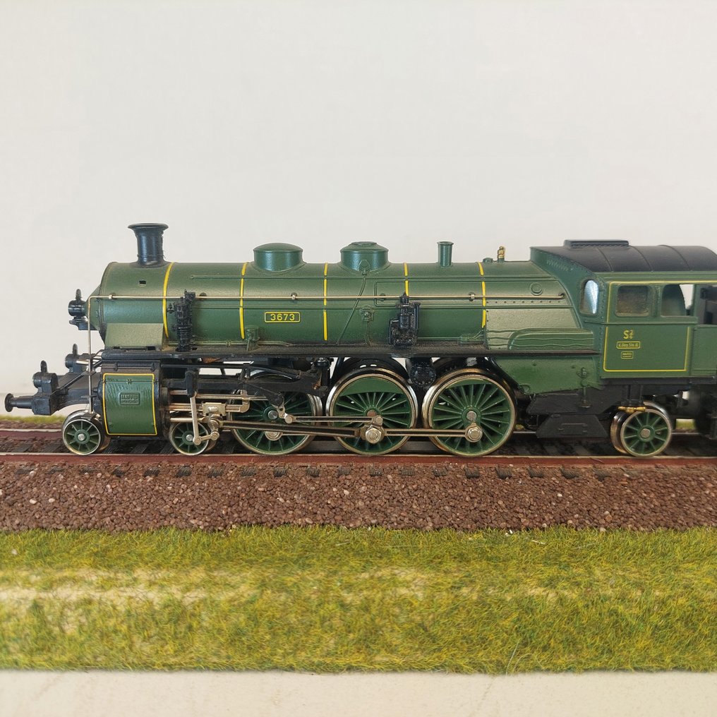 Märklin H0 - 3092 - Ατμομηχανή με όχημα μεταφοράς (1) - S 3/6 #3673 KBayStsB - K.Bay.Sts.B #2.1