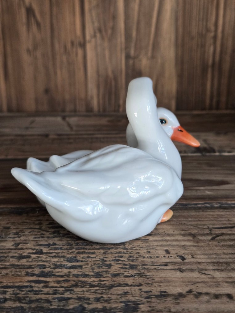 Herend - Statue, White Ducks - 70 mm - Porcelain #4.3