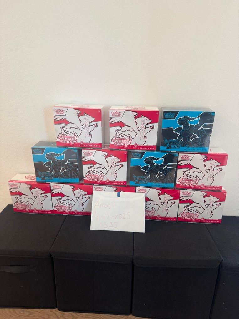 12 Elite Trainer Box - Pokémon Center Exclusive Elite Trainer Boxes – White Flame 9x & Black Bolt 3x #1.0