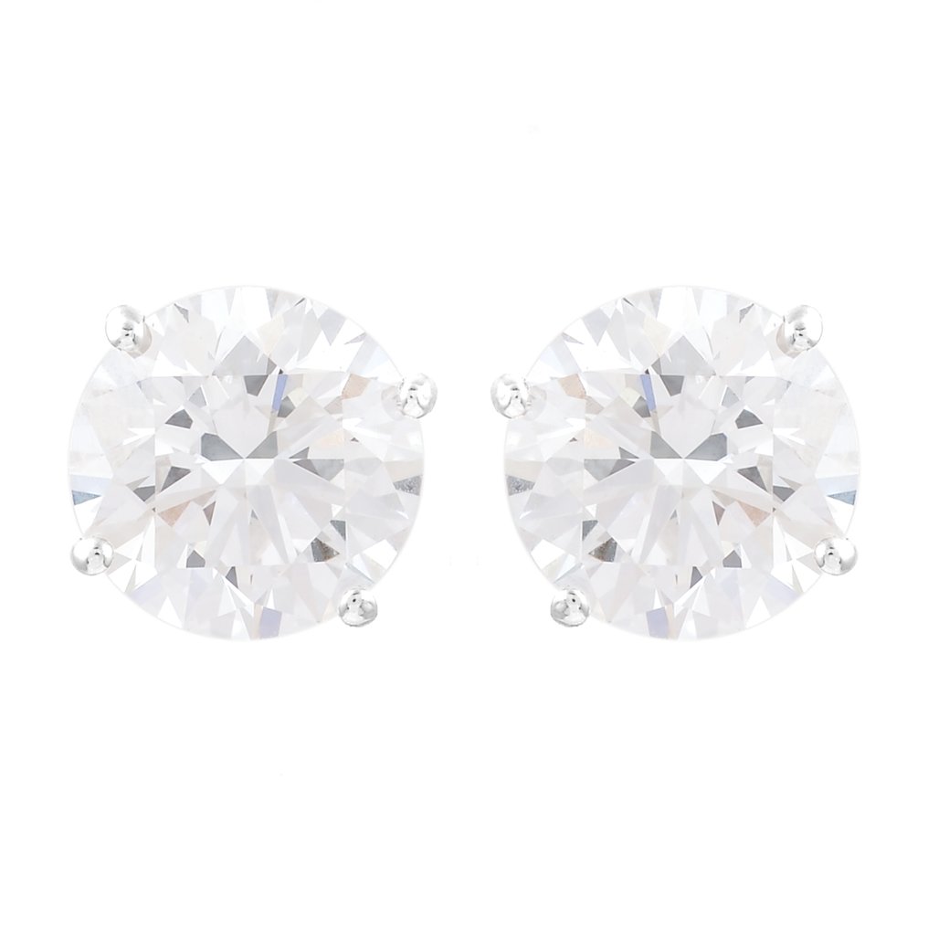 Nincs minimálár - Drop fülbevaló - 14 kt. Fehér arany - 3.06ct. tw. Gyémánt (Laboratóriumban előállított) - Gyémánt #1.0