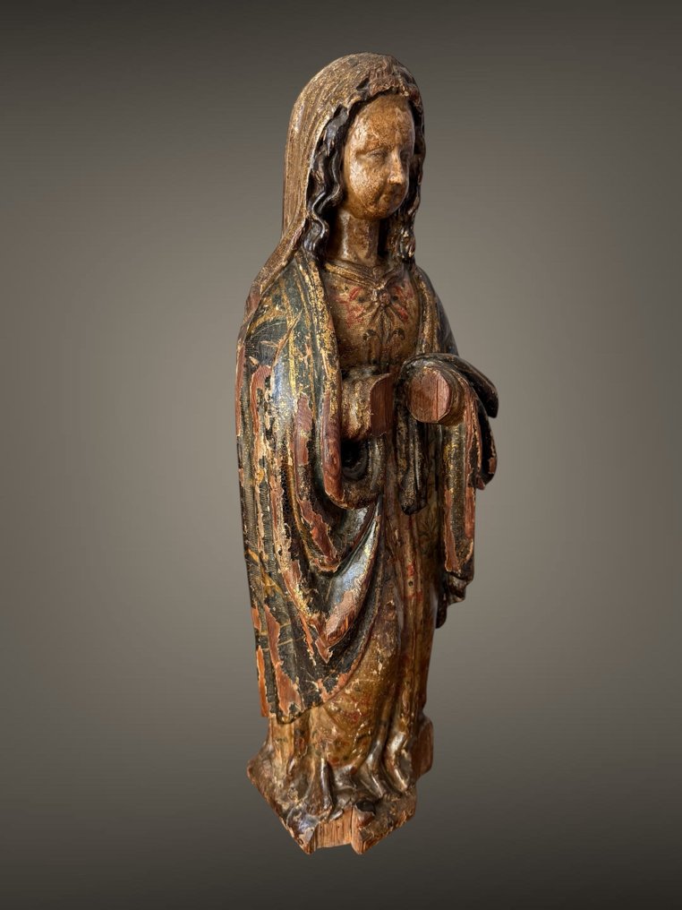Szobor, Biddende maagd / Maria - 63 cm - Polikróm fa #2.1