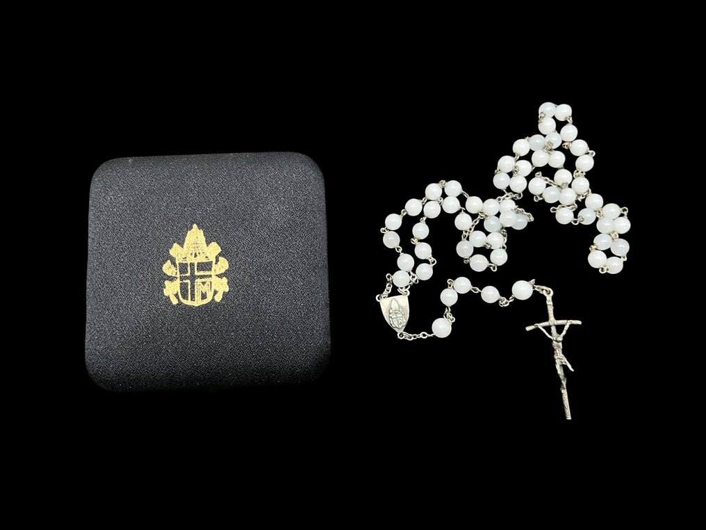  Ροζάριο - Γυαλί - 1970-1980 - Σ. Πάπας Ιωάννης Παύλος Β'  #1.0