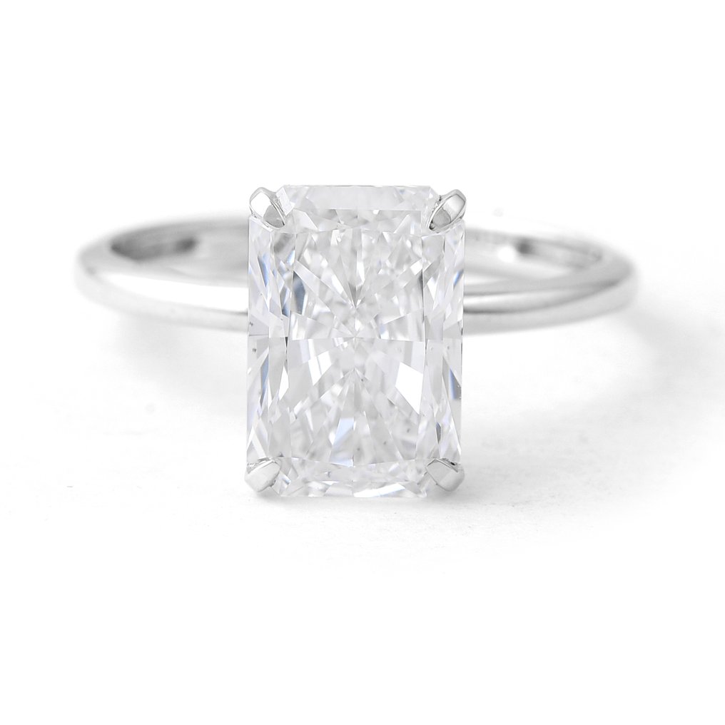 χωρίς τιμή ασφαλείας - Δαχτυλίδι - 14 καράτια Λευκός χρυσός - 3.04ct. tw. Διαμάντι (Εργαστηριακής καλλιέργειας) - Διαμάντι #1.0