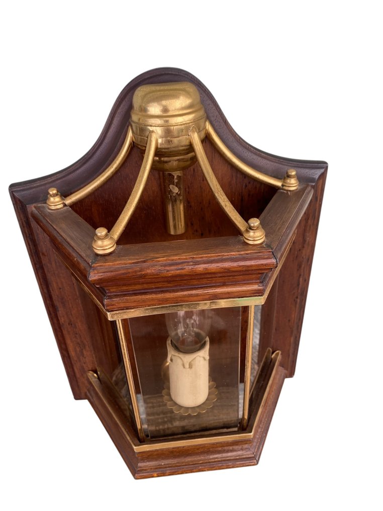 Aplique (2) - Estilo colonial - Madera, Vidrio #3.2