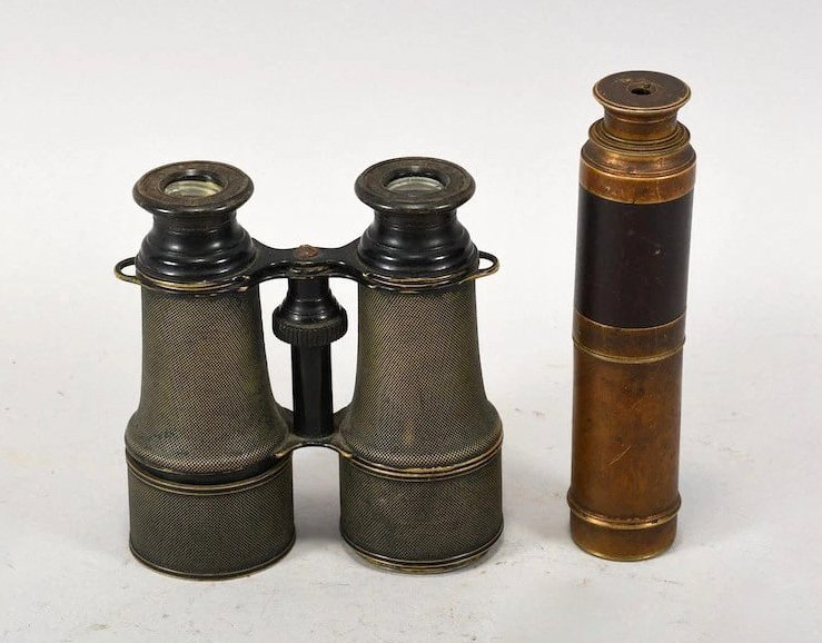 Lornetka - 1900-1910 - Europe, Austrian Wien binoculars & Antique Maritime Telescope #1.0
