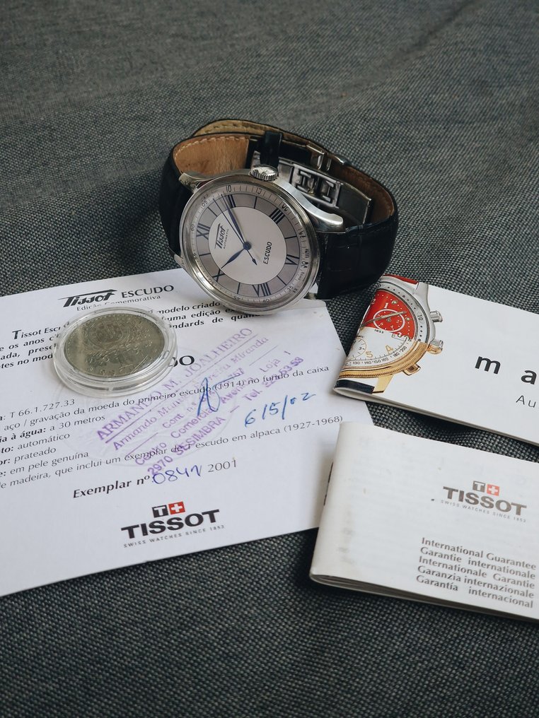 Tissot - Escudo Automatic - Limited Edition of 2001 Units For Portugal - T66.1.727.33 - 男士 - 2001 #1.0