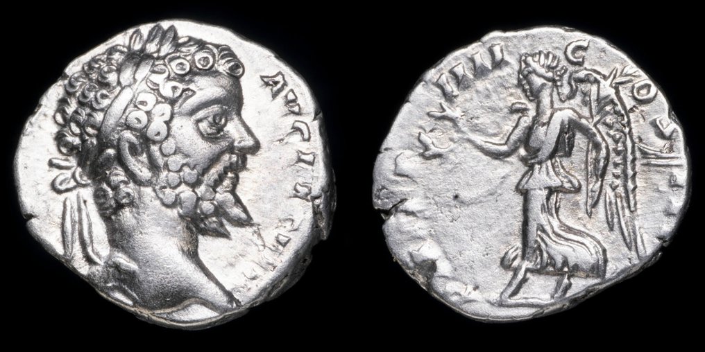Ρωμαϊκή Αυτοκρατορία. Septimius Severus (AD 193-211). Denarius Rome - Victory  (χωρίς τιμή ασφαλείας) #1.0