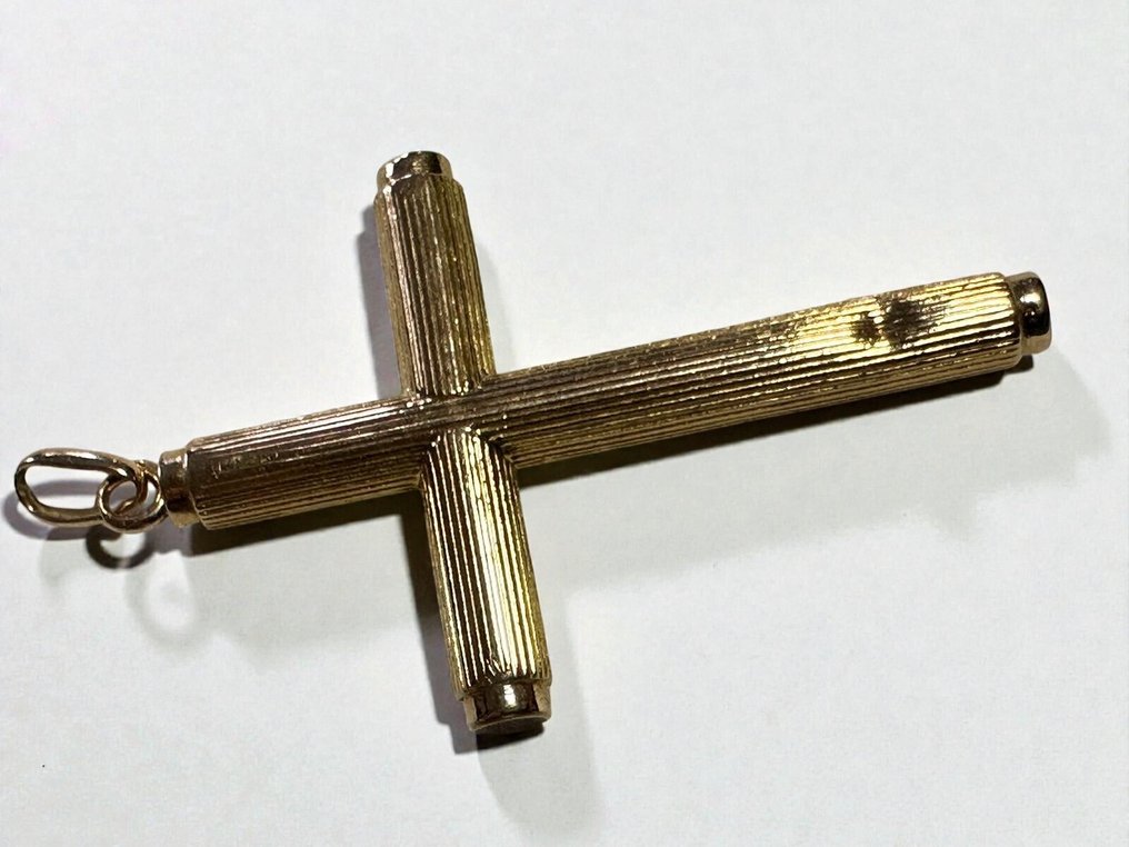 Κρεμαστό κόσμημα - 18 καράτια Κίτρινο χρυσό - Παλιά χρυσή σταυροειδή #4.3