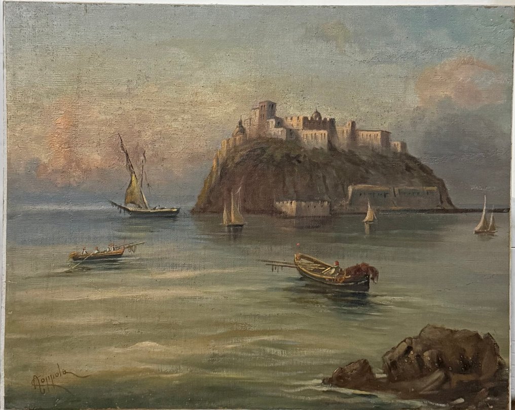 Antonio Coppola (1850-1902) - Veduta di Nisida #1.0