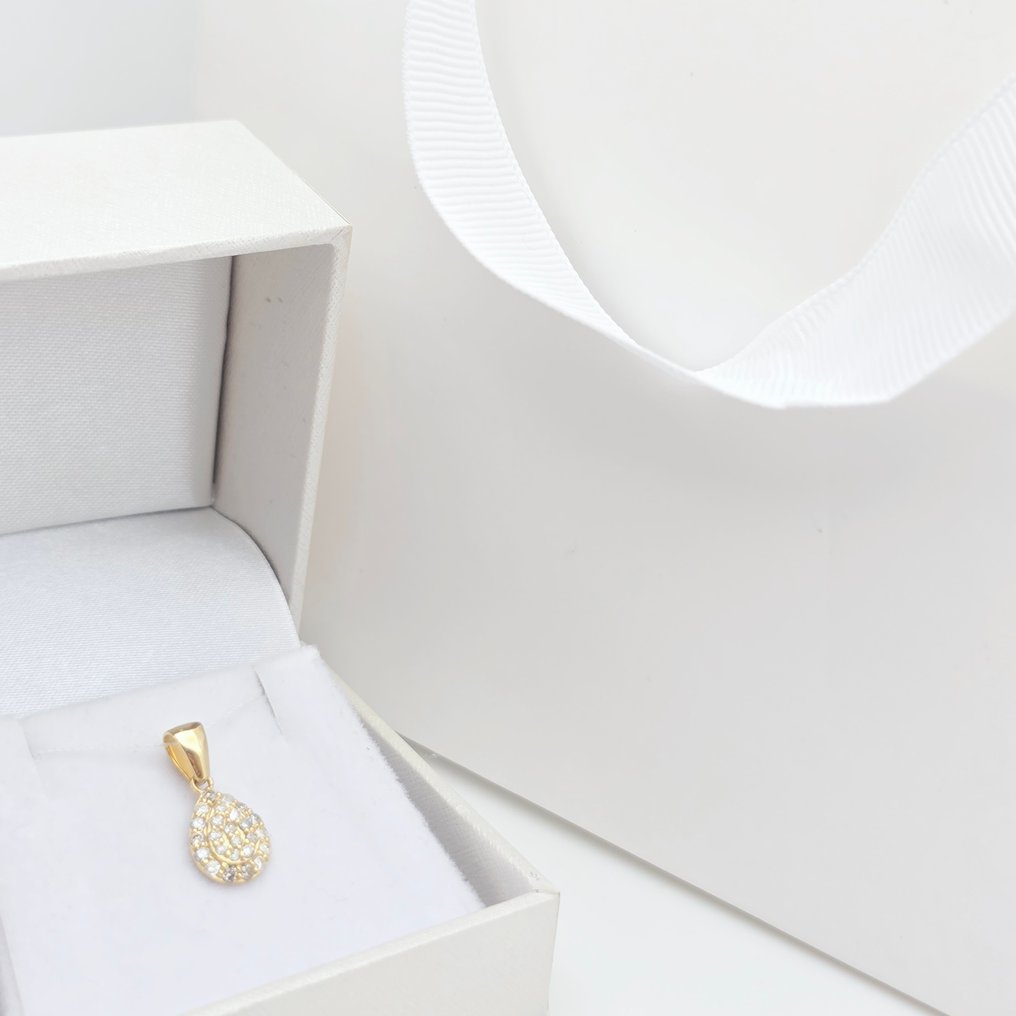 没有保留价 - 吊坠 - 14K包金 黄金 - 0.41ct. tw. 钻石 (天然) #2.1