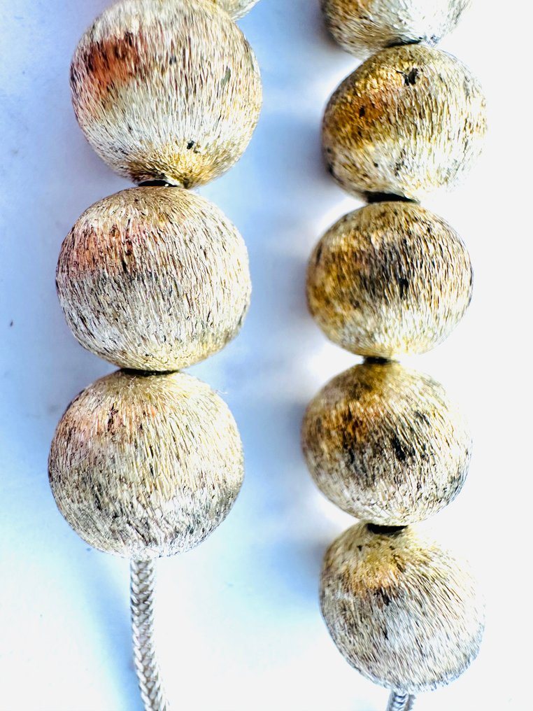 古董 天主教念珠 - .900 银 - 1920-1930 - 银色祈祷链  #4.3