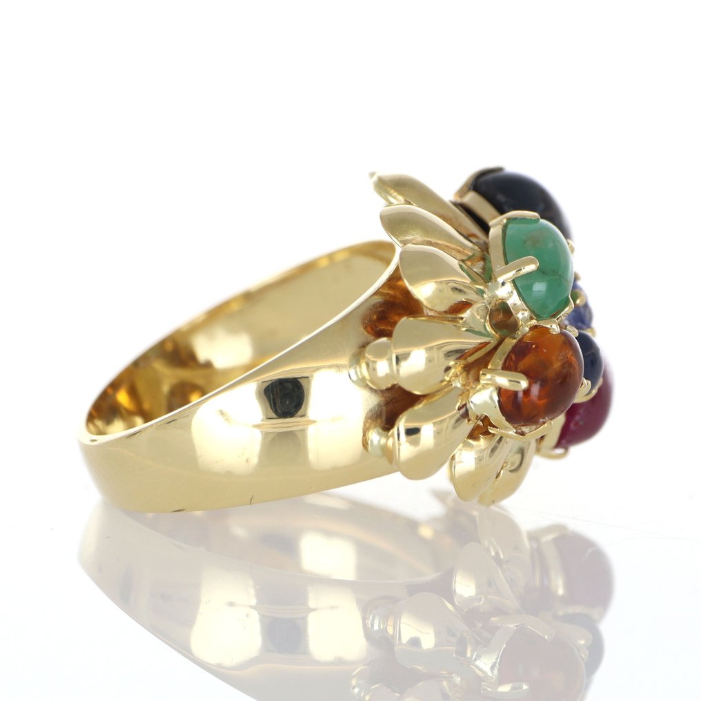 没有保留价 - Other brand - 戒指 - 18K包金 黄金 红宝石 - 蓝宝石 #2.1