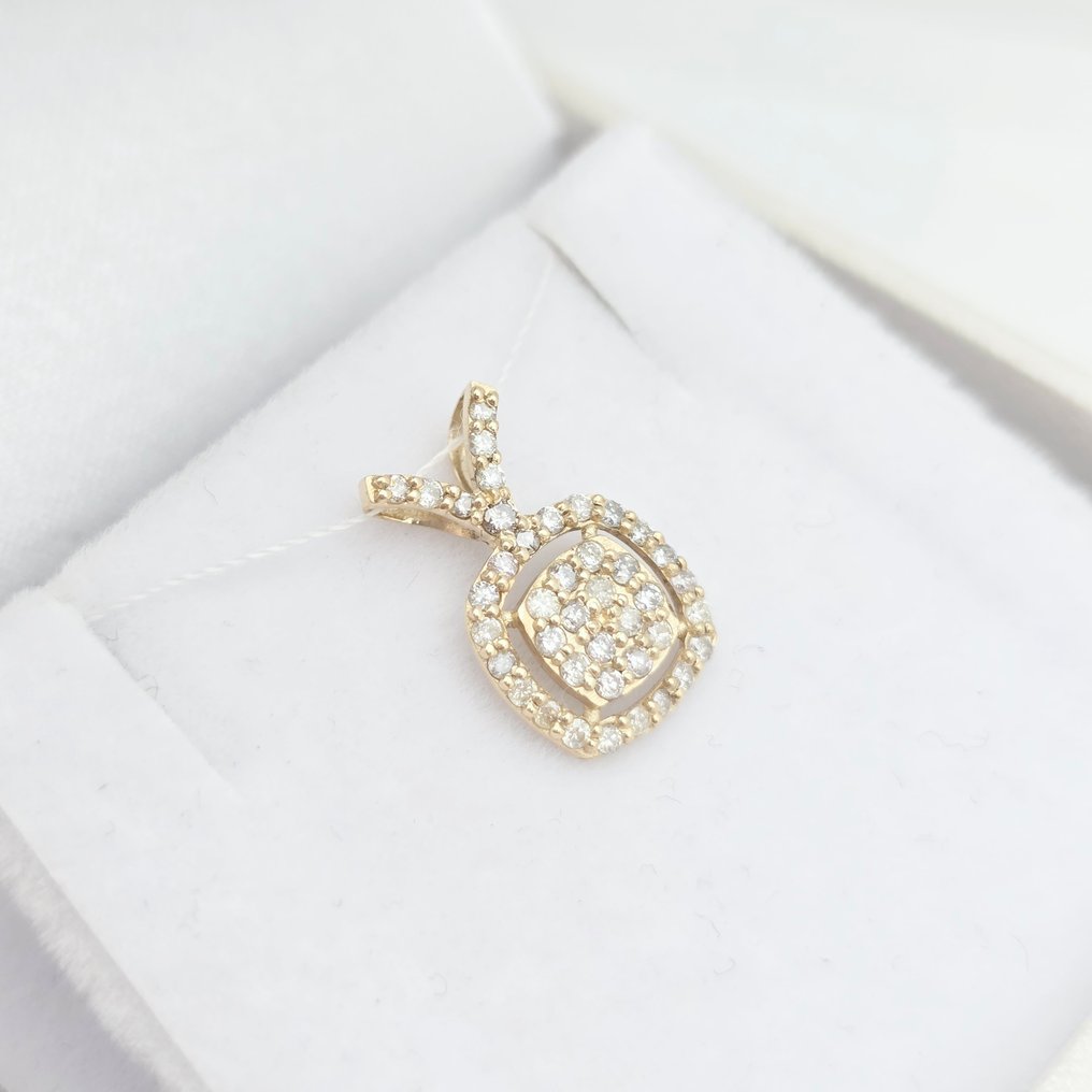 没有保留价 - 吊坠 - 14K包金 黄金 - 0.35ct. tw. 钻石 (天然) #1.0