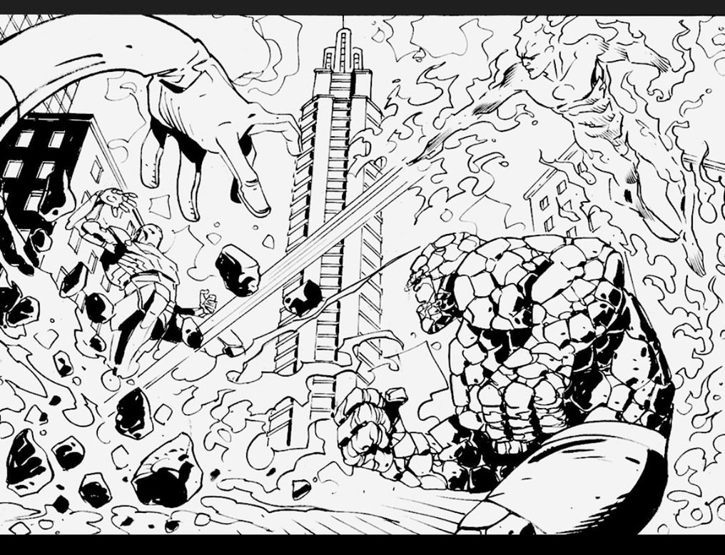 Caracuzzo, Giancarlo - 1 Original page - Fantastic Four, Iron Man - 2017 #1.0