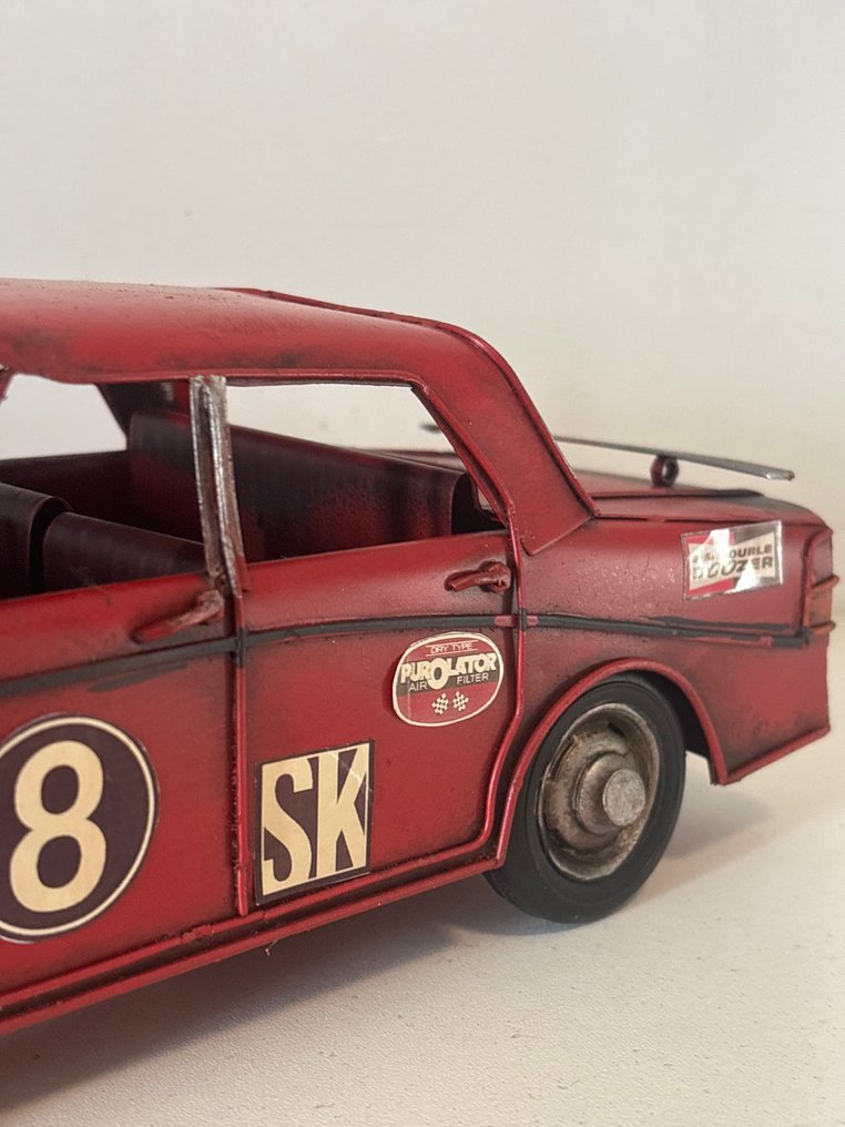 雕刻, Oldtimer raceauto - 10 cm - 金屬 #3.2