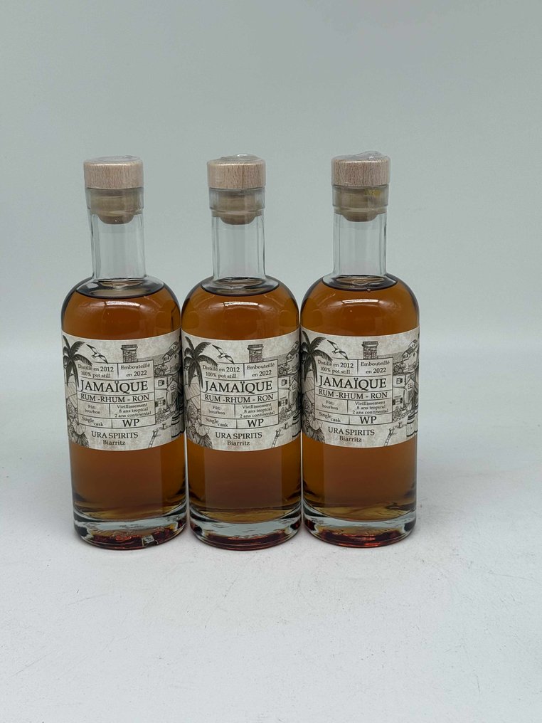 Worthy Park 2012 10 years old Ura Spirits  - 50cl - 3 bottles #1.0
