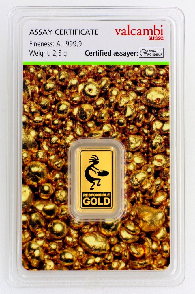 2,5克 - 金色 .999 - ESG / Valcambi SA - 已封口& 包括證書 #1.0