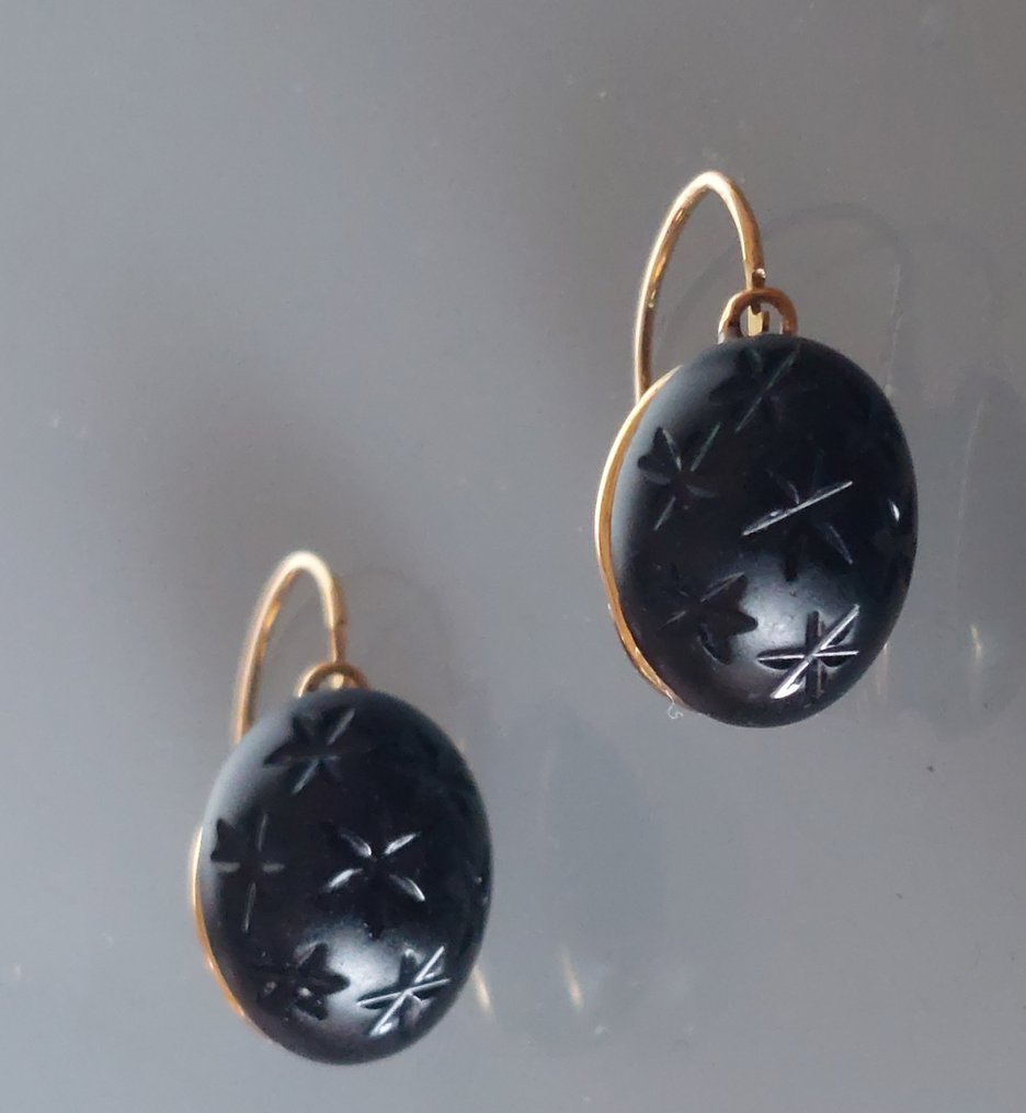 没有保留价 - 耳环 - 18K包金 黄金 - 喷射 #1.0