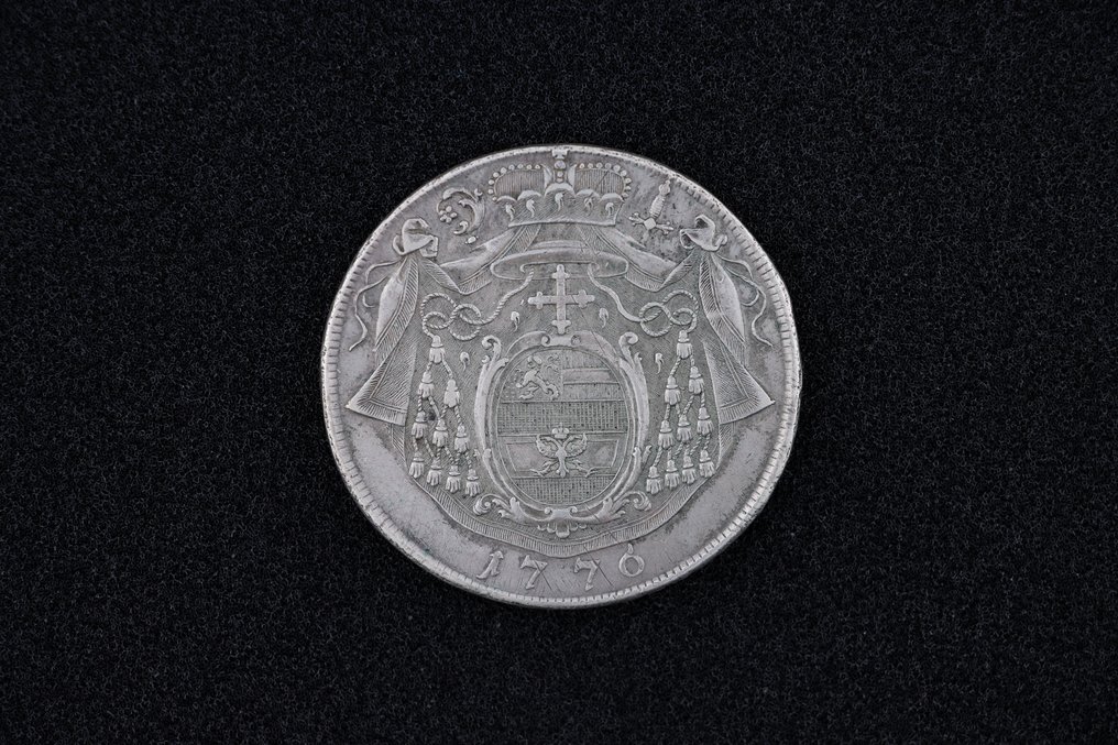 奧地利. Hieronymus von Colloredo (1776). 1 thaler - 1 guldiner 1770 Salzburg #1.0
