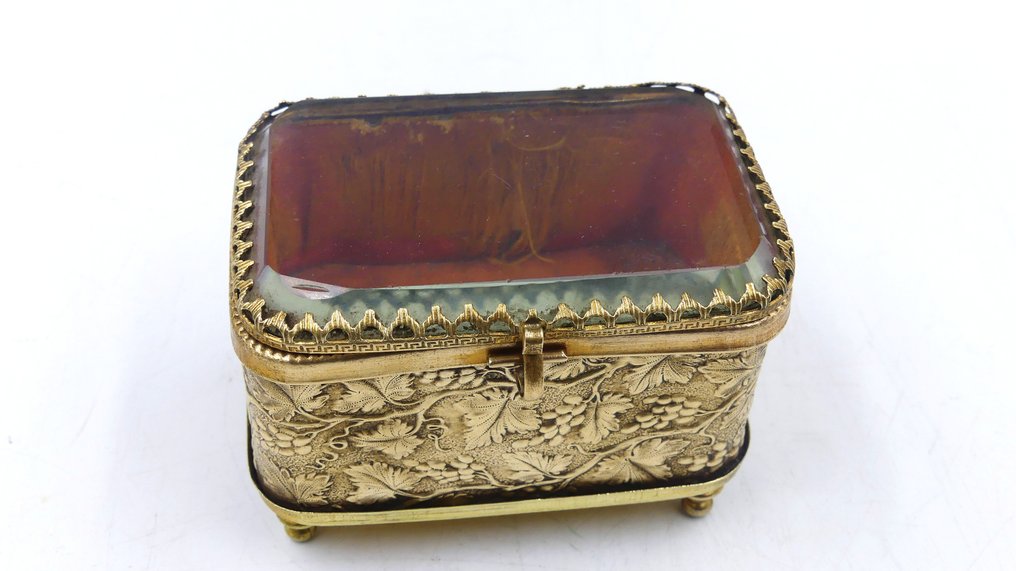 Κουτί κοσμημάτων - με γυαλί με κοπής, Ορείχαλκος, Γυαλί #3.2