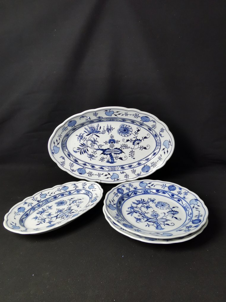 STADT Meissen - Cipolla Blu - 4 PIATTI - Πιατέλα (4) - Πορσελάνη #1.0