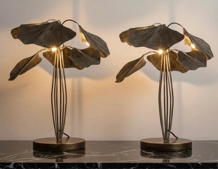 Table lamp (2) - Lillypads chic lamp - Metal #1.0