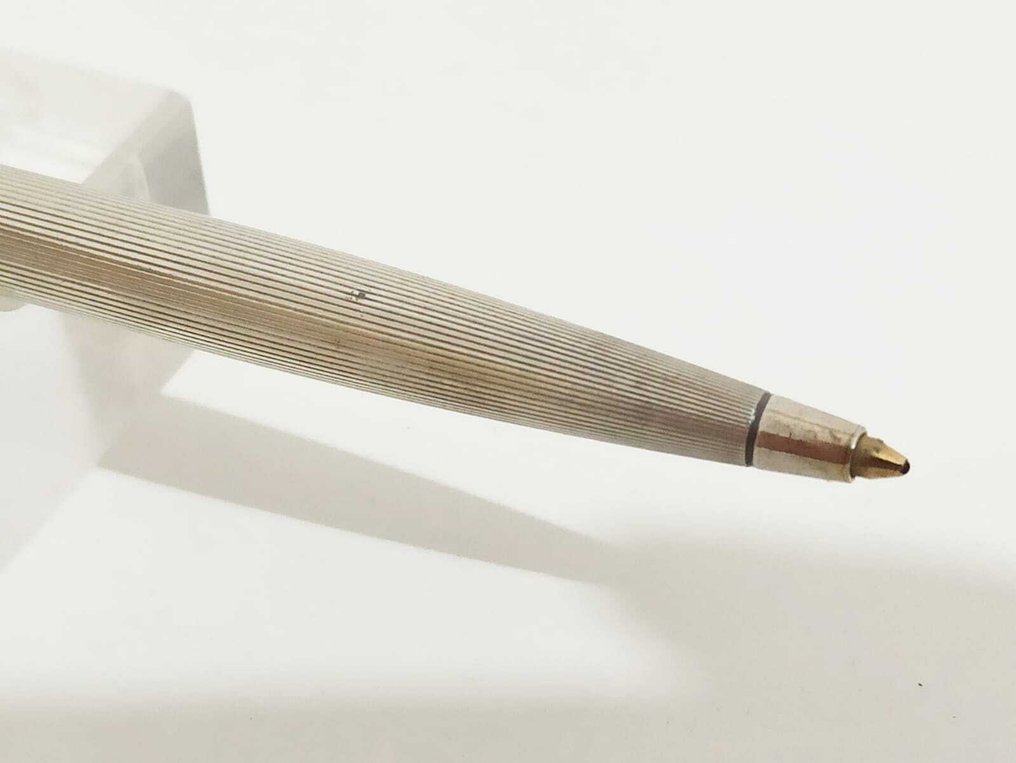 Montblanc - Montblanc *Noblesse n. 18220* penna ballpoint gold/silver plated placcata oro/argento pinestriped - No reserve price - Fountain pen #4.3