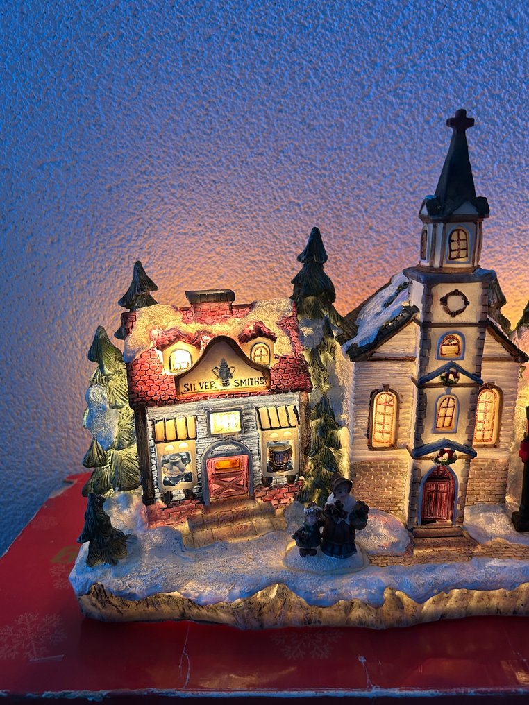 Juledekoration - Harpiks - Juleby med lys #3.2