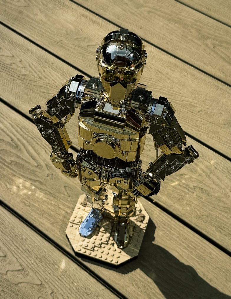 LEGO Set - Star Wars - Chrome Gold Large C-3PO Star Wars 75398 official customized Lego parts!! #3.2