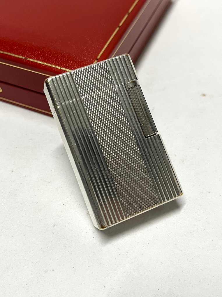 S.T. Dupont - D57 silver Windsor - 1st butane lighter - Isqueiro - Banhado a prata #1.0