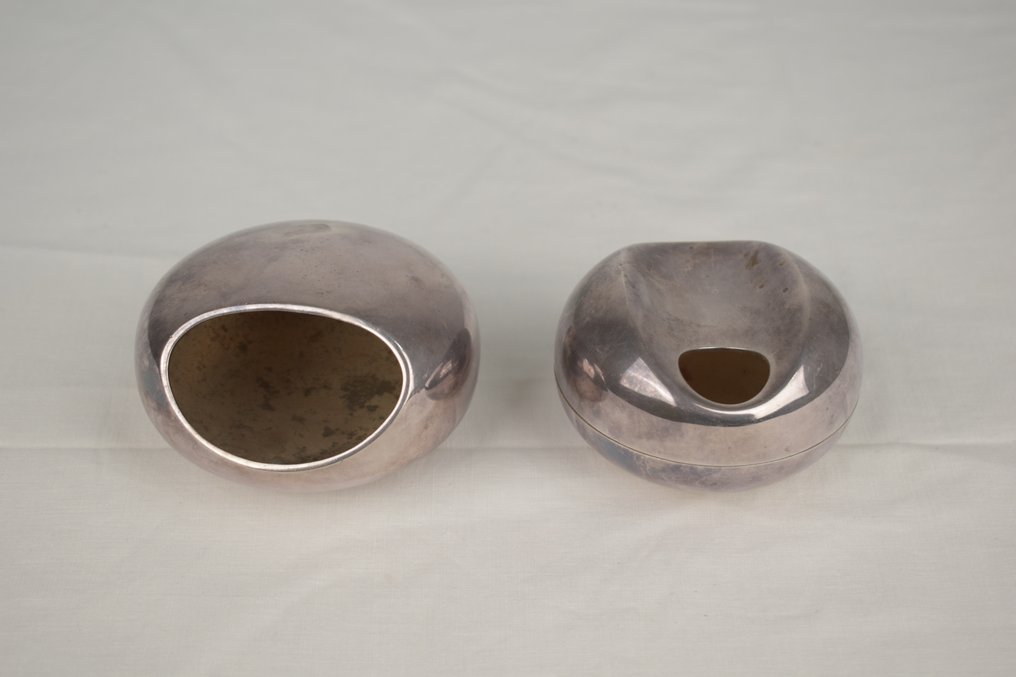 Ravinet D'Enfert - Askebæger  (2) - Metal, Forsølvet - par #1.0