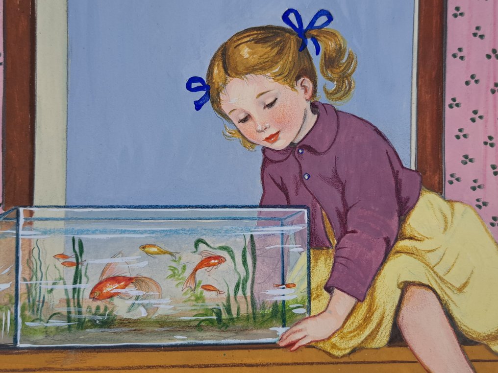 Saviozzi, Adriana - 8 Original colour drawing - I Pesciolini dell'Acquario #2.1