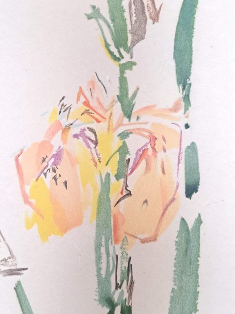 Oskar Kokoschka (1886-1980) - Gelbe und violette Iris #3.2