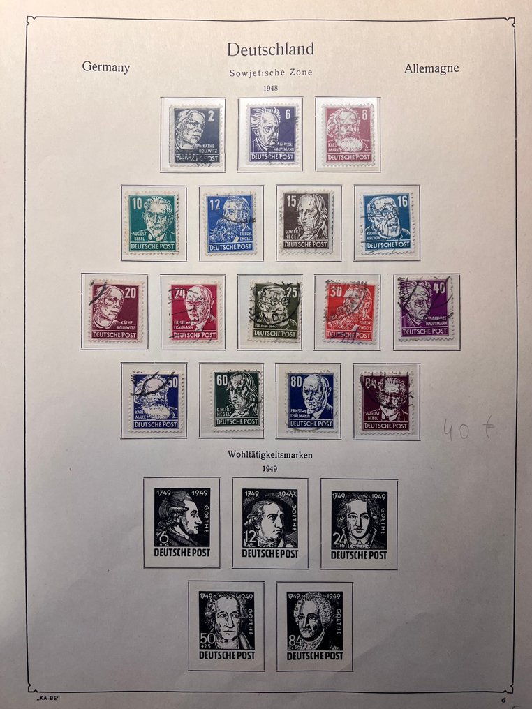 德国/俄罗斯 1948/2009 - 美丽的东欧邮票收藏 - Unificato 2023.  980€ #4.3