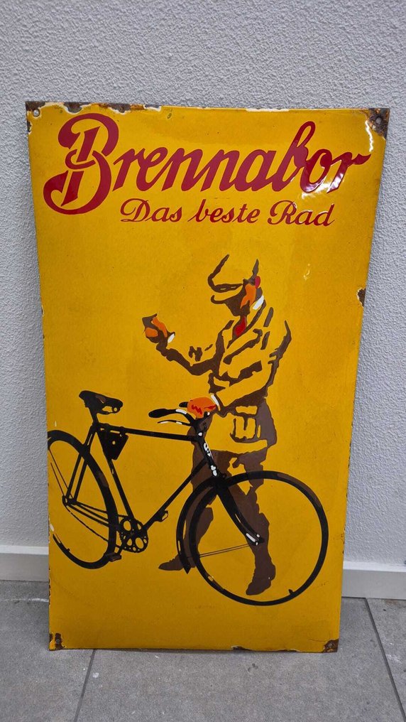搪瓷边 Brennabor，最好的自行车 - 标志 - 搪瓷 #1.0