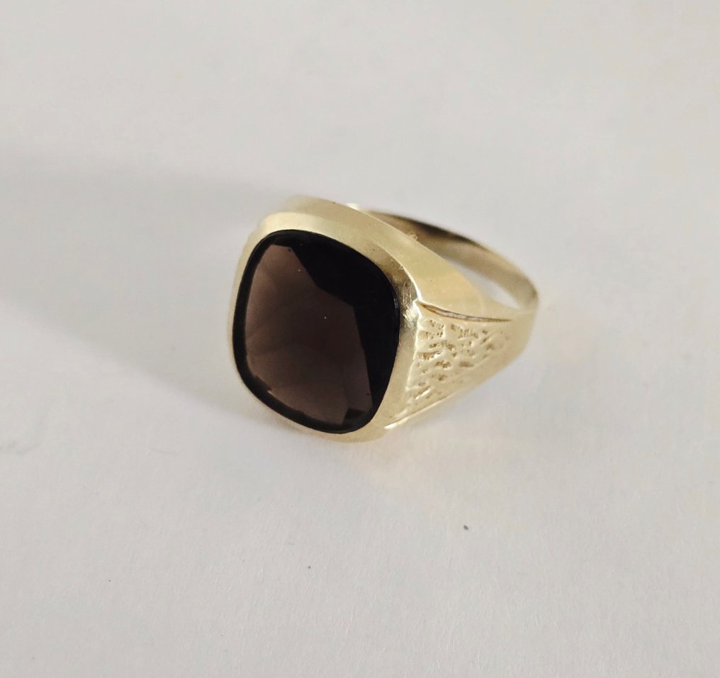 No reserve price - Ring - 8 kt. Yellow gold - Rookquartz #1.0