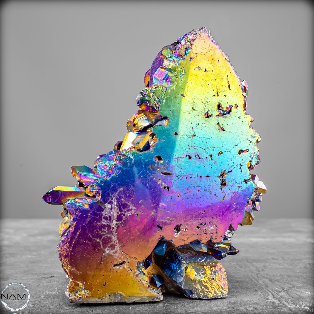 自然光环紫水晶簇，来自乌拉圭 最高质量的色彩万花筒- 743.17 g #4.3