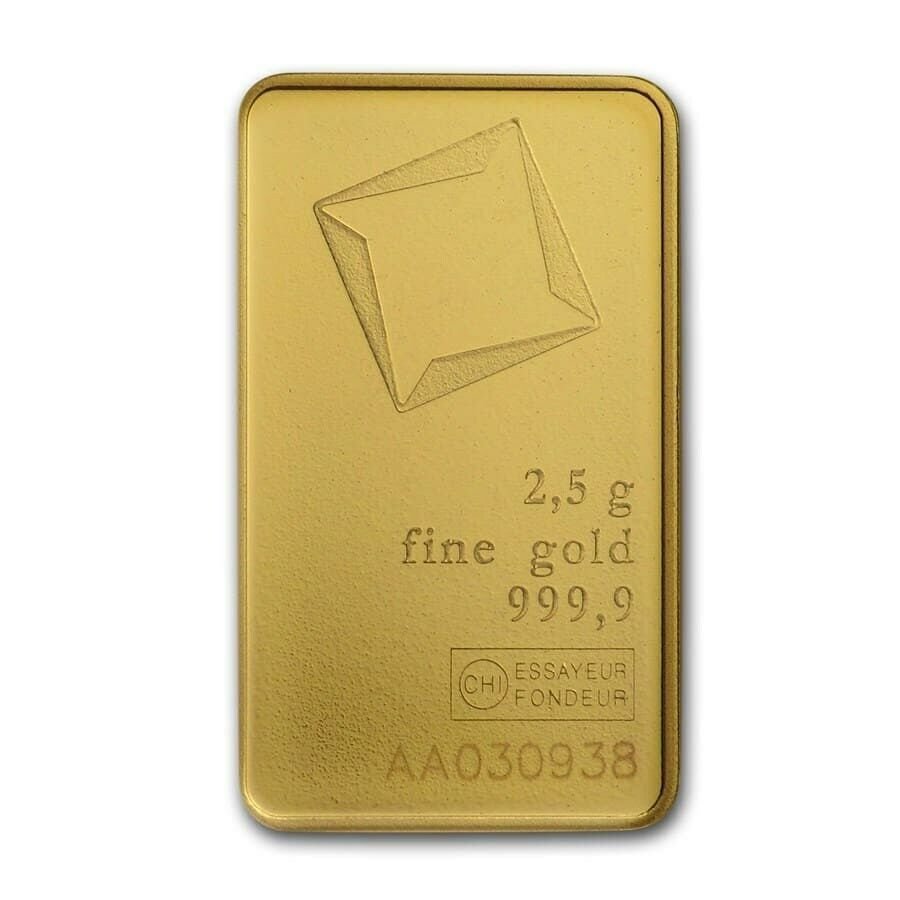 2,5 grams - Gold .999 - Valcambi - Sealed & with certificate #2.1