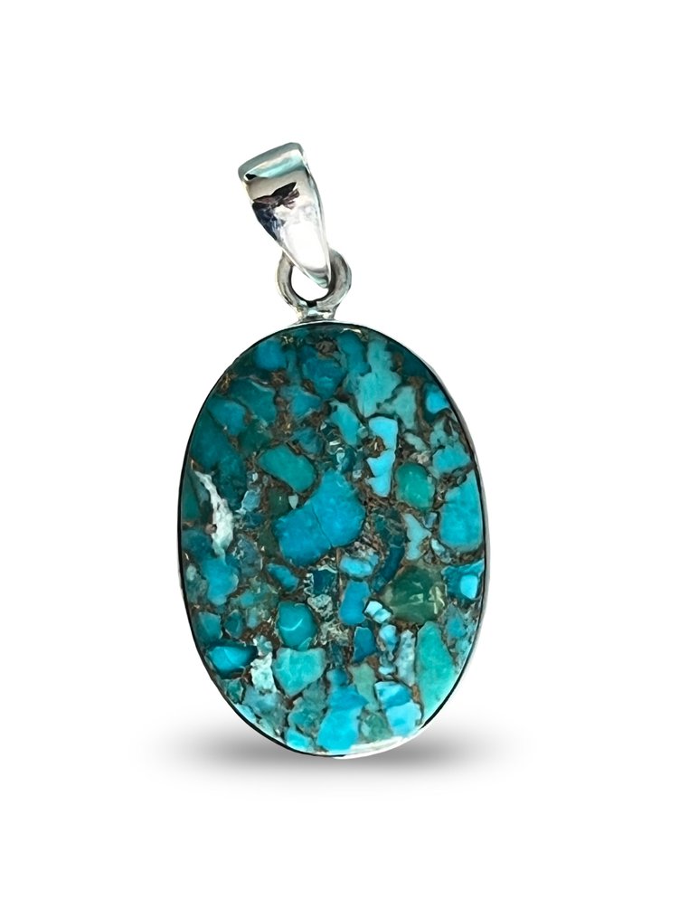 925 银 - 亚利桑那绿松石 - 铜 - 吊坠 #2.1