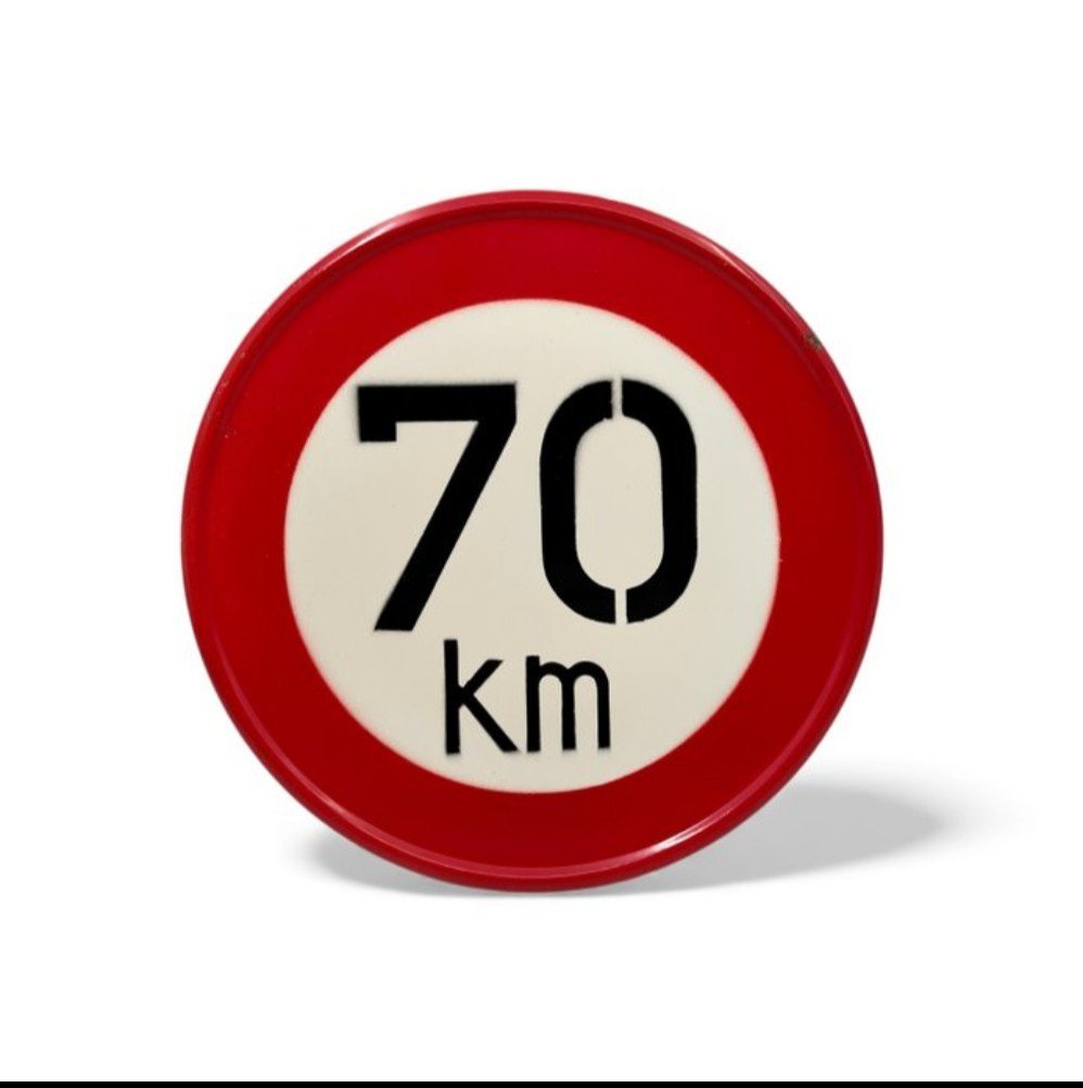 Forgalmi tábla 70 km/h - Közlekedési táblák - Fém #1.0