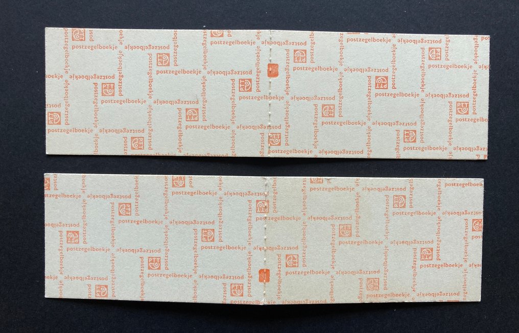 Netherlands 1970 - Stamp booklets with strongly shifted text block. - NVPH PB 9g + telblok en 9gF + telblok #2.1