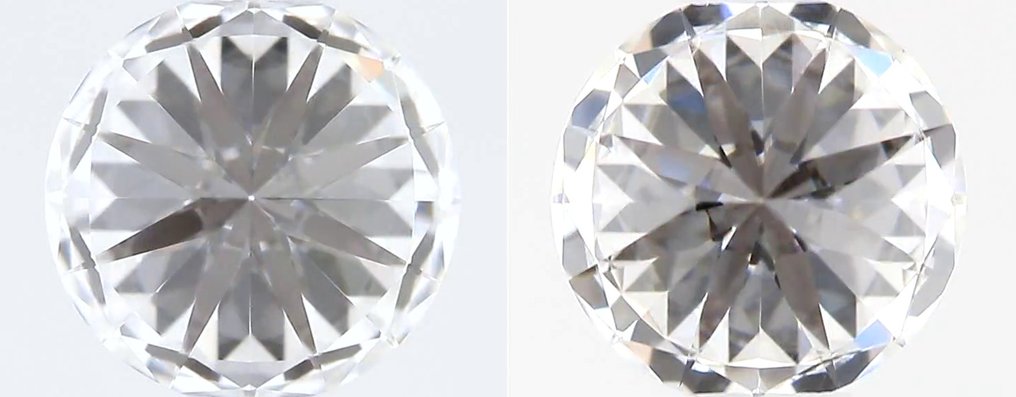 No reserve price - 2 pcs Diamond  (Natural)  - 0.64 ct - Round - E - IF - Gemological Institute of America (GIA) - *Matching Pair* *EX VG* #2.1