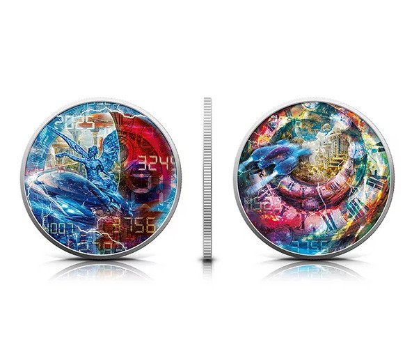 Messico. 1 Onza 2024 Libertad Time Travel III Edition – 1 oz Silver .999 BU – Colorized – Limited Edition #1.0