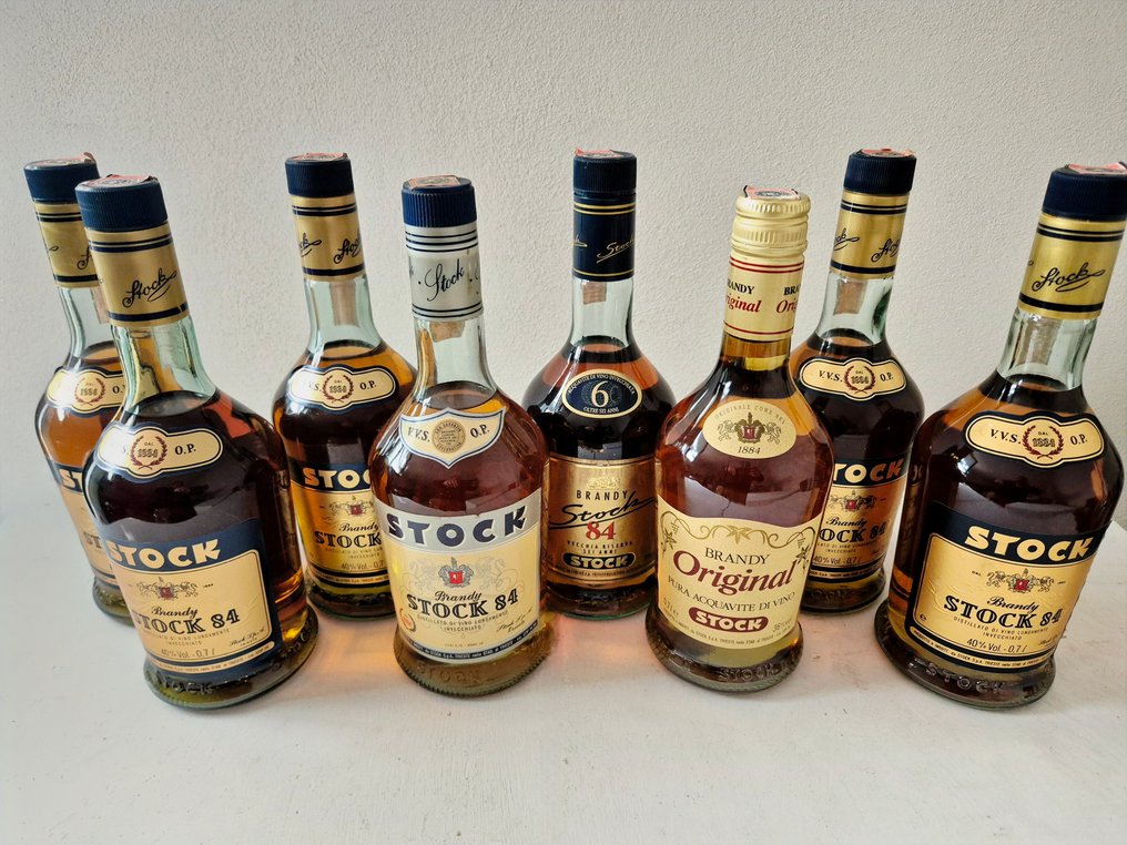 Stock - Brandy - b. 1980s, 1990s - 70cl - 8 bottles #1.0