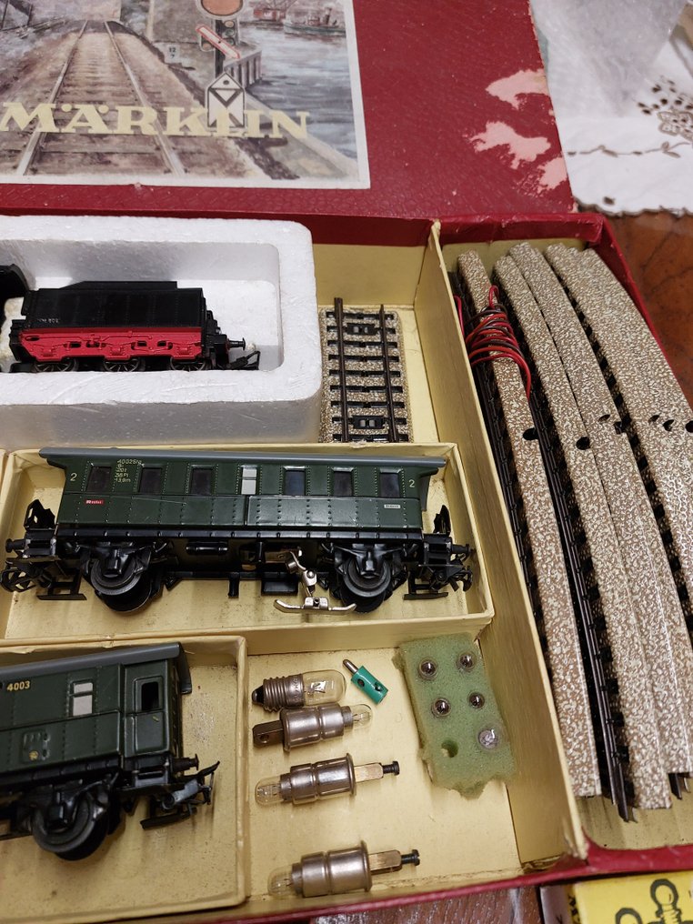 Märklin H0轨 - 火车组 (20) - 蒸汽机车列车套装，轨道和三节客车 - DB #3.2